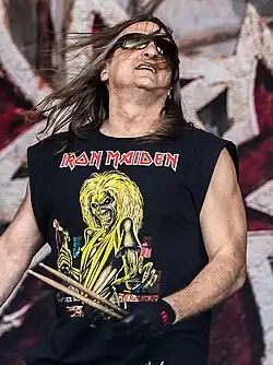 Hunting performing with Exodus in 2018