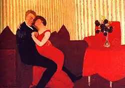 The lie (1898), oil on board, Baltimore Museum of Art