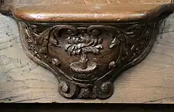 Misericord of the church Saint-Gervais-Saint-Protais.