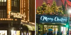 Facade lighted christmas signs