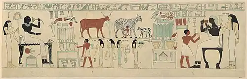 Inner back side of the sarcophagus of Aashyt (facsimile by Charles K. Wilkinson)