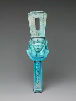 Naos sistrum with Hathor's face, 305–282&nbsp;BC