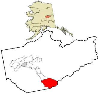 Location within Fairbanks North Star Borough and the state of Alaska