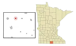 Location of Delavan, Minnesota