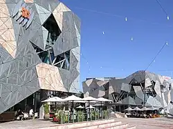 Image 44The SBS building in Melbourne's Federation Square. SBS is Australia's multicultural broadcaster. (from Culture of Australia)