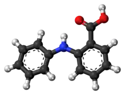 Ball-and-stick model of fenamic acid