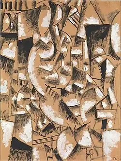 Composition (Study for Nude Model in the Studio), 1912, oil, gouache, and ink on paper, 63.8 × 48.3&nbsp;cm, Metropolitan Museum of Art