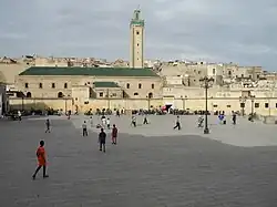 The mosque seen from Place R'cif (R'cif Square)
