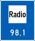 Radio station (frequency in MHz)