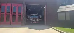 One of the fire engines in the garage at N 3rd St Fire Administration Building.