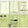Refugee identity card A. Identity cards A and B were for displaced persons and refugees of the former eastern territories of Germany.