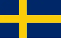 Swedish civil ensign 1 November 1905–21 June 1906, with union mark removed