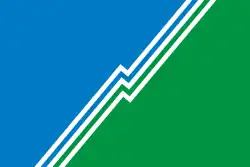 Flag of Yugorsk, Khanty–Mansi Autonomous Okrug, Russian Federation