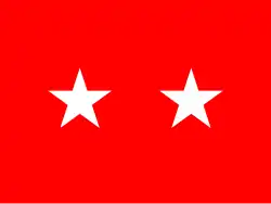 Rank flag of a major general in the United States Army.