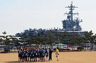 USS Carl Vinson at Busan Naval Base