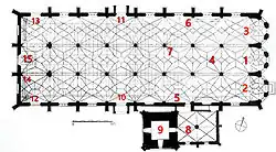 St. Martin's Church, Lauingen&nbsp;[de], with three equal naves