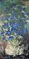 Blue flowers, cream vase, acrylic on canvas, 2007