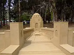 A picture of a sand Australian War Memorial at Floriade 2007, Canberra.