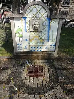 Azulejos in Parc du Portugal, founded in 1953,[42] Little Portugal, Montreal, Canada