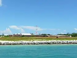 The fort as seen from the Gulf of Mexico