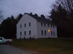 Foster Town Building, ca. 1796, the oldest government meeting house of its type in the United States where town meetings have been held continuously since 1801