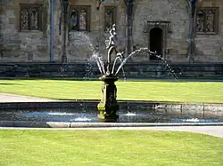 A rear view of the fountain in 2010