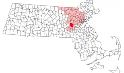 Location in Massachusetts