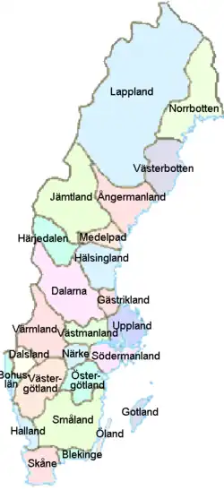 Image 16Historical provinces of Sweden (from Culture of Sweden)