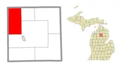 Location within Crawford County