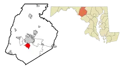 Location of Ballenger Creek, Maryland