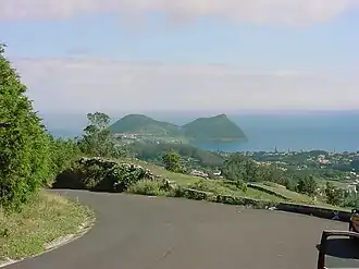 A vista of Monte Brasil as seen from an ancillary road in the parish of Terra Chã
