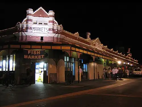 Market Street frontage on a Friday night