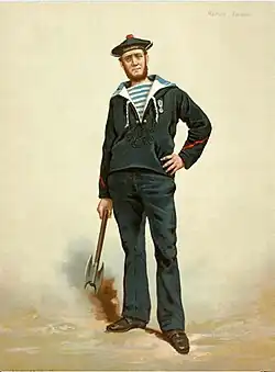 French sailor in dark blue uniform (c1843)