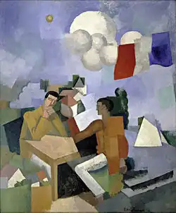 Roger de La Fresnaye, 1913, The Conquest of the Air, oil on canvas, 235.9 × 195.6&nbsp;cm, Museum of Modern Art