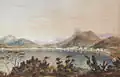 View of Rio de Janeiro. Watercolor.