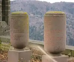 The grave markers of Alexandrine and her brother Frederick.