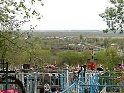 View from cemetery to Big st. 2015