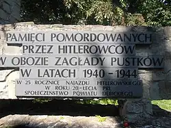 Memorial on Góra Śmierci to all who died at the concentration camp