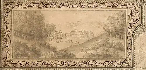 Deer with the palace in the back