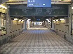 The subterranean passageway allowing access to the platforms.