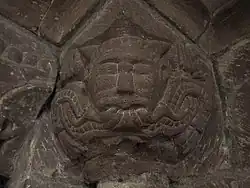 Garway Church Green Man carved In sandstone