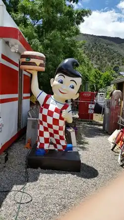 Gas-alley-boy at Johnnie Meier Classical Gas Museum in Embudo.[5]