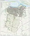 Dutch Topographic map of the town of Oud-Beijerland, June 2015