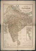 India in General Karte von Vorderindien zur Übersicht der Hauptverhältnisse (1836)