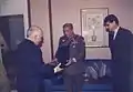 Receiving the highest military award of Jordan