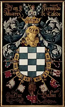 Escutcheon of Fernando Álvarez de Toledo, 3rd Duke of Alba