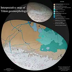 Map of Triton's surface