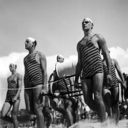 Image 33The surf lifesaving movement originated in Australia. Pictured: surf lifesavers, Bondi Beach, 1930s. (from Culture of Australia)