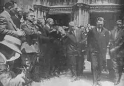 Photograph of George E. Brennan's funeral procession