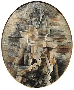 Georges Braque, 1910, Femme tenant une Mandoline, 92 × 73&nbsp;cm, Bavarian State Painting Collections
